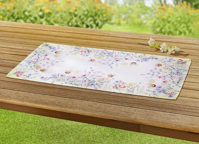 Tafel- en kamerdecoratie met kleurrijke bijen- en bloemenmotieven MULTICOLOR