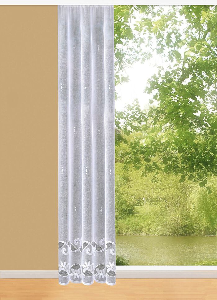 Licht lang gordijn met automatische plooiband 