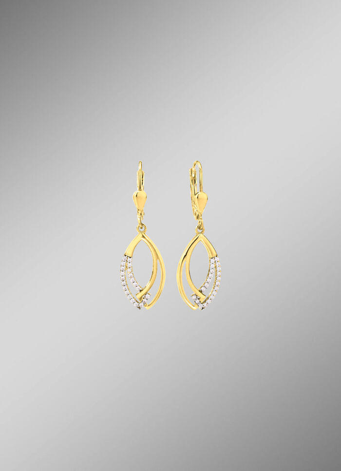 Interessante oorbellen met synthetische zirkonia 