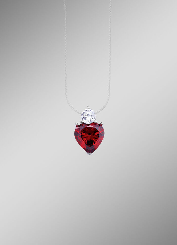 Romantische harthanger met zirkonia 