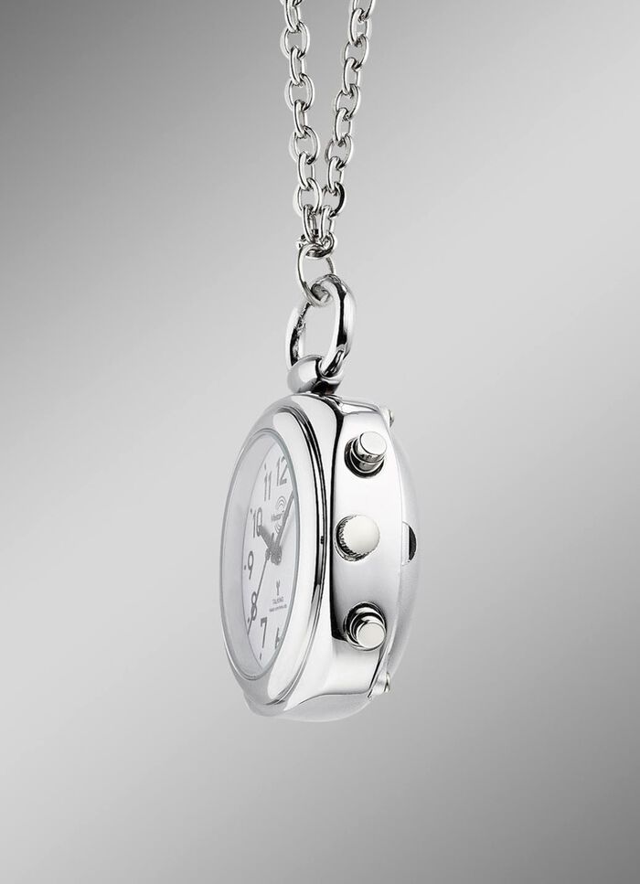 Radiogestuurde hangklok met spreektijdaankondiging met &eacute;&eacute;n druk op de knop 