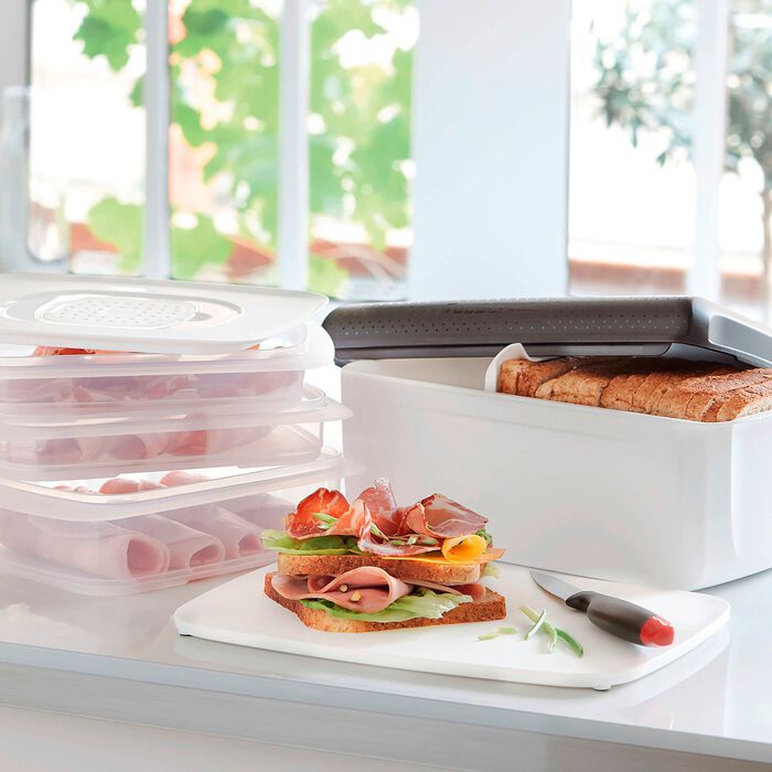 Tupperware BreadSmart broodcontainer WIT-ZWART