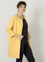 Lange blazer met zakken GEEL