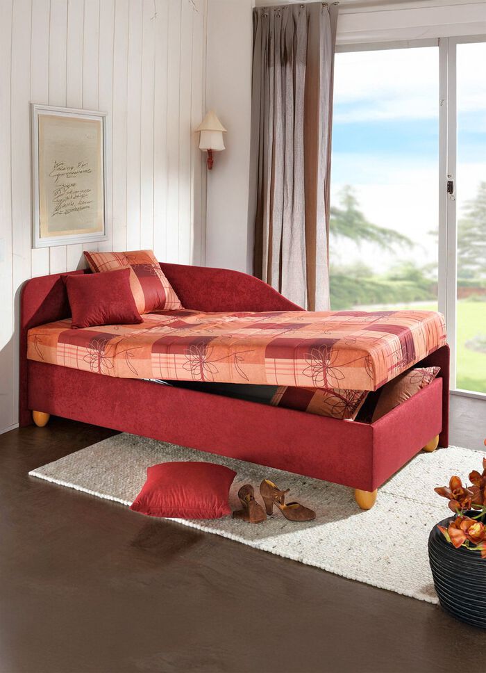 Studio ligbed met zijdeel dat rechts of links opgesteld kan worden 