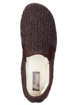 Gevoerde herenpantoffels, met nieuwe wol BRUIN