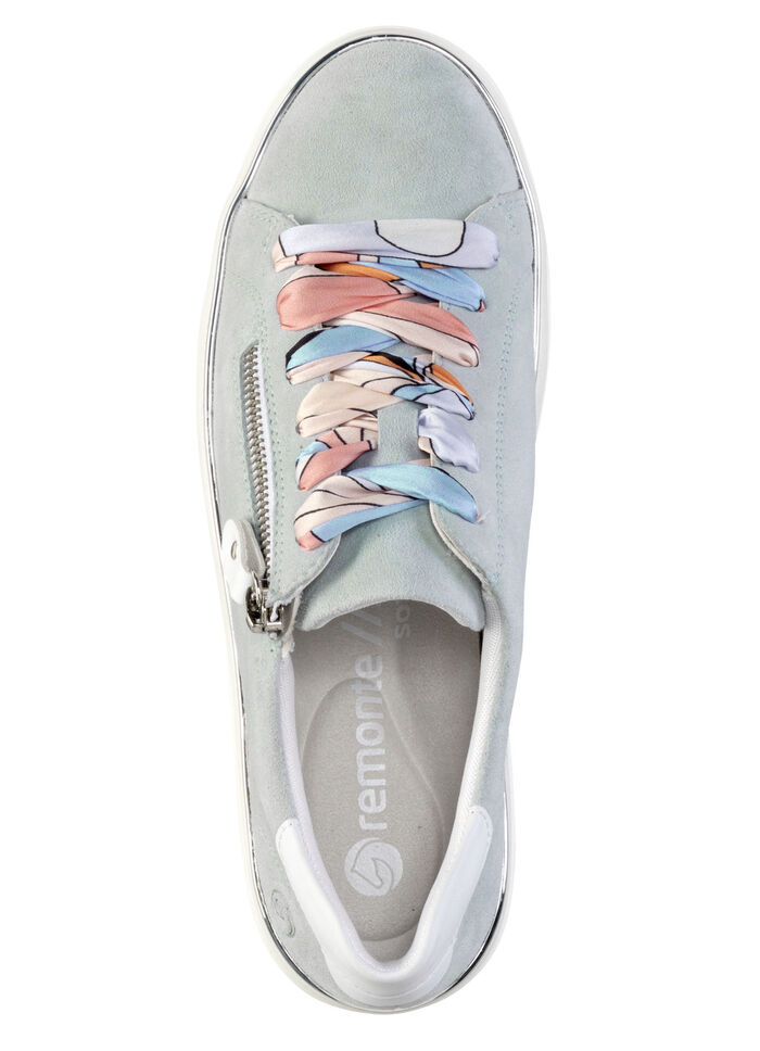 Remonte sneakers met kleurrijke vetersluiting BLAUW-WIT