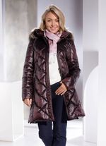 Korte jas in 2 kleuren KASTANJE