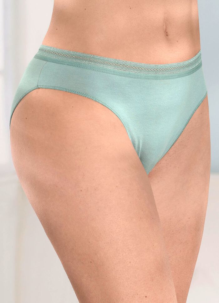 Verpakking van vier slips met decoratieve elastische tailleband 