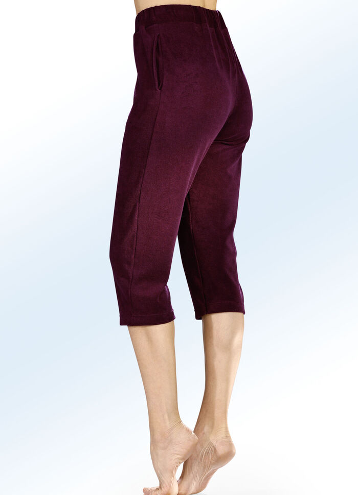 Set van twee slaap- en vrijetijdsbroeken van badstof-stretch 