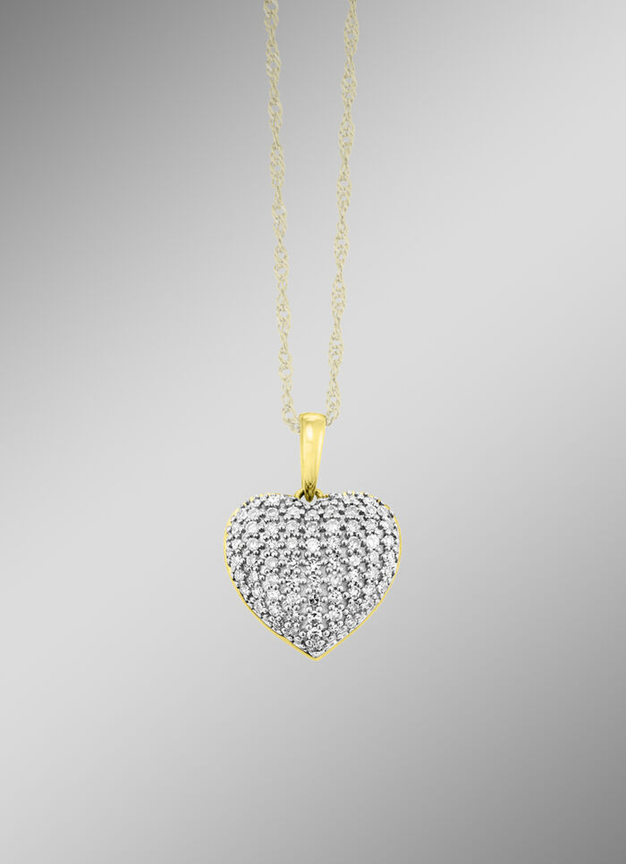 Harthanger met fonkelende diamanten