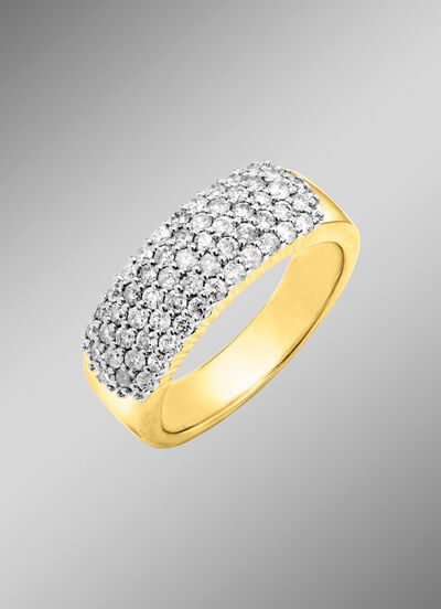 Edele damesring met diamanten 