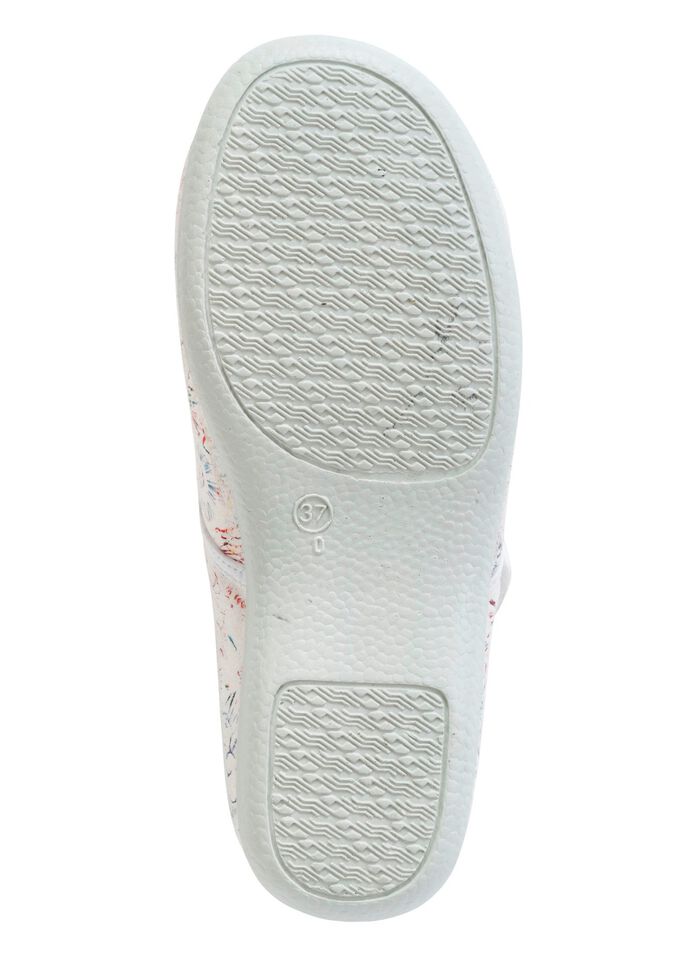 Schoen met bloemmotief WIT