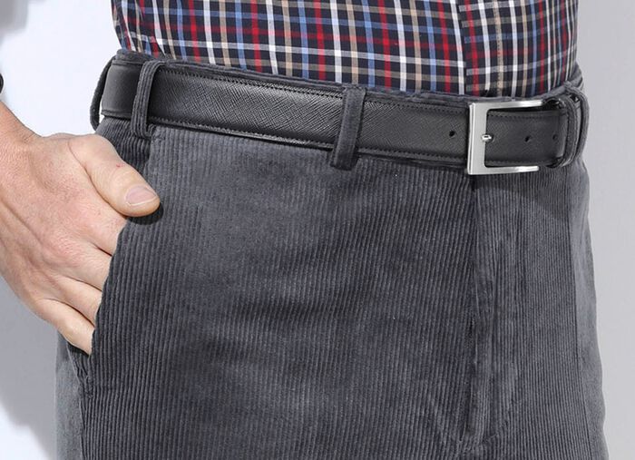 Klassieke heren leren riem, 3,5 cm breed 