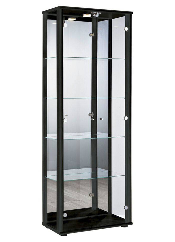 Vitrine, 2 deuren, voorzien van LED verlichting 