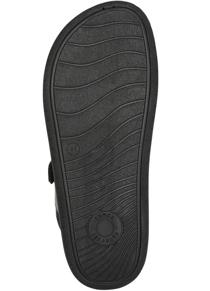 Gemini sandaal van rundnappaleer ZWART