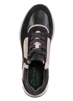 ELENA EDEN, trendy damessneakers, breedte G, met uitneembaar voetbed ZWART-KIEZEL