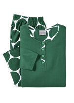 Tweepak pyjama's met knoopsluiting, lange broek en zakken 