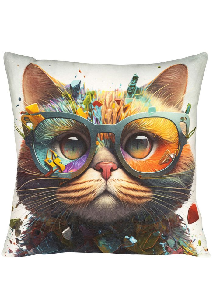 Kussensloop met kattenmotief 