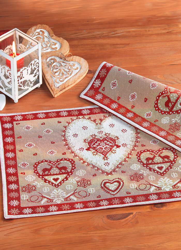 Tafelmat van wandtapijt, 2 stuks 