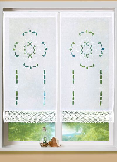 Vitrage voor vensters en deuren met roedegoot 