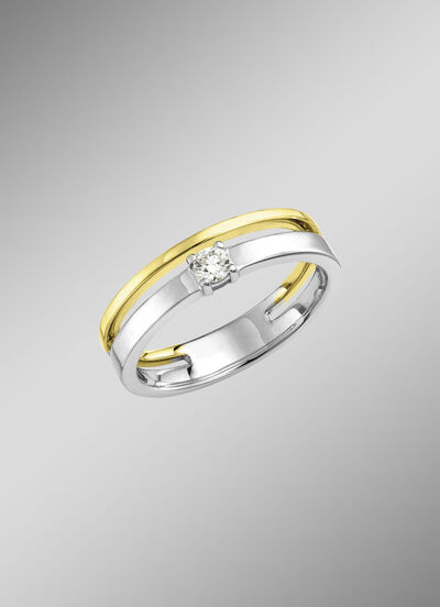 Elegante damesring met diamant 