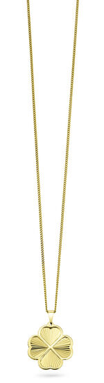 Gouden klaver hanger 