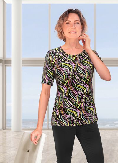 Shirt met ronde hals 