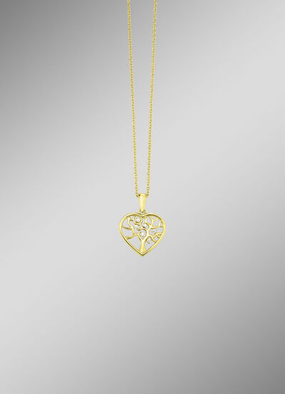 Vergulde hanger met zirkonia 