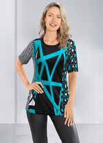 Overhemd met patroon in 2 kleuren 