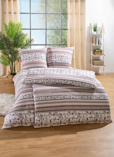 Dubbelzijdig bedrukt beddengoedset van Janine 