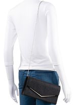 Avondtasje met afneembare ketting ZWART