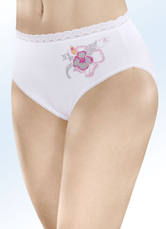 Slipje met een kleurrijk bloemmotief 
