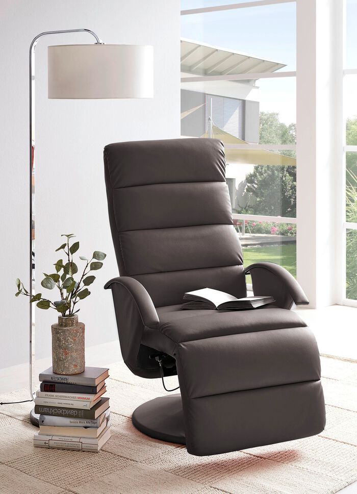 Relaxfauteuil met een stevig metalen frame BRUIN