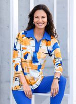 Expressief V-hals poloshirt 