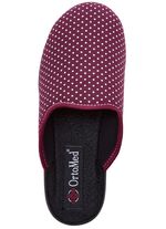 Set van twee pantoffels gemaakt van stippentextiel 