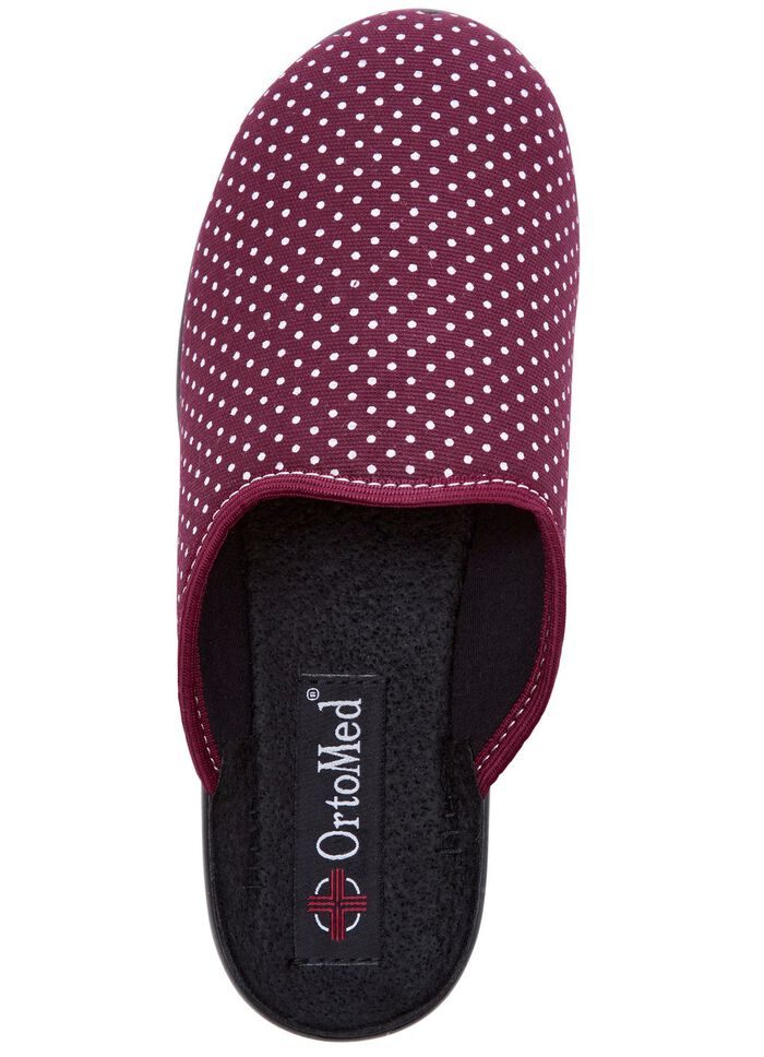 Set van twee pantoffels gemaakt van stippentextiel 