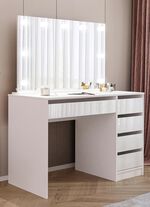 kaptafel met ledverlichting HOOGGLANS WIT