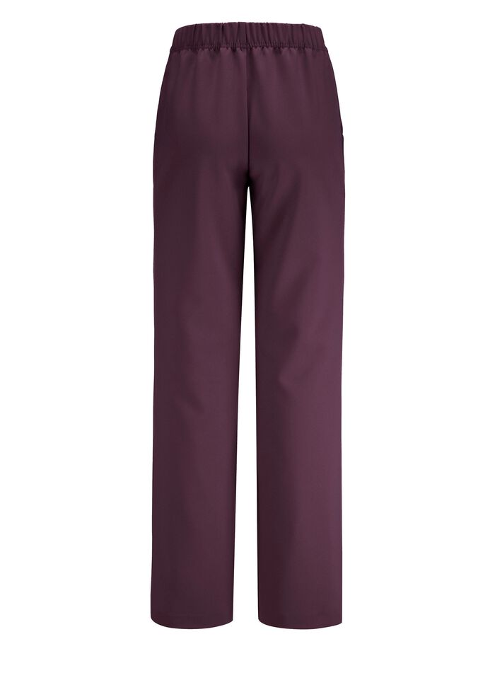 Broek met plooien in modieuze wijdte 