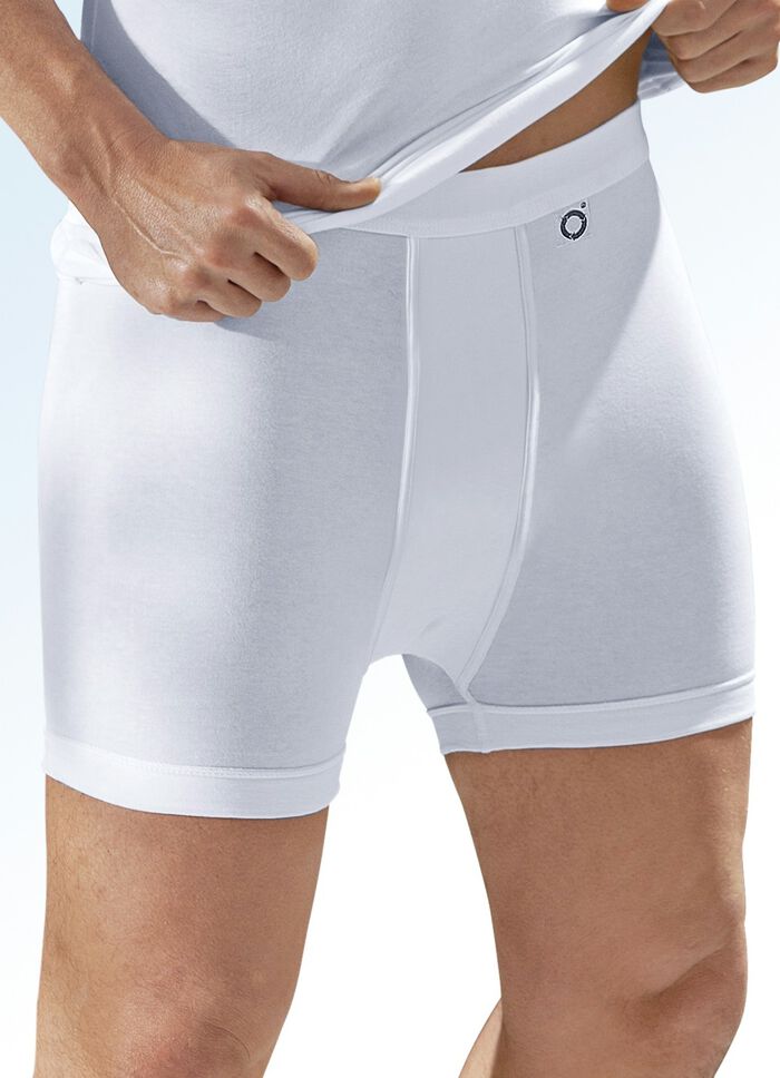 Pfeilring Driepack onderbroeken van fijne jersey, wit 