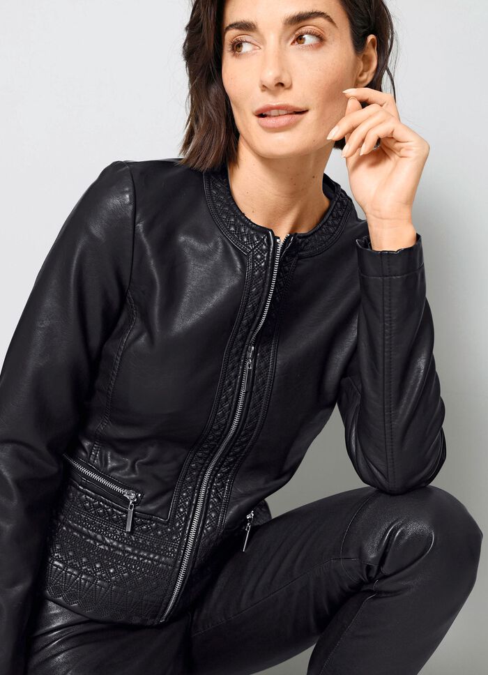 Blazer met tonale borduursels 