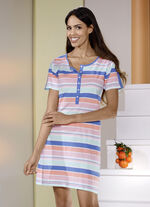 Nachthemd, korter model met knoopsluiting 