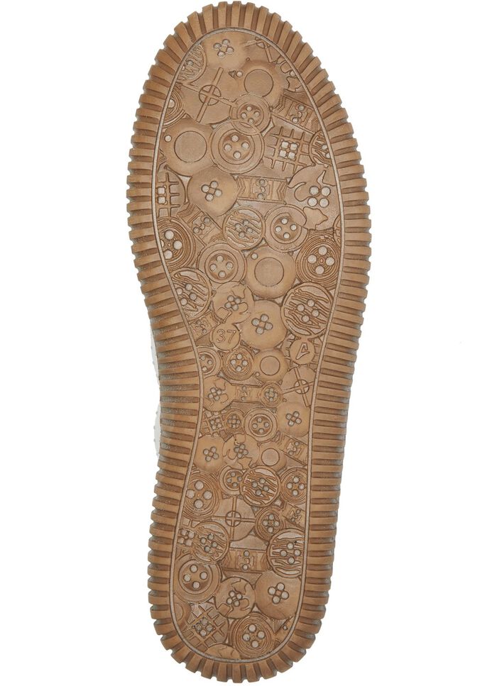 ELENA EDEN pantoffels met een gerimpelde structuur WIT