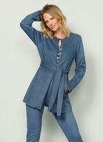 Blazer met klinknagels op de manchetten 