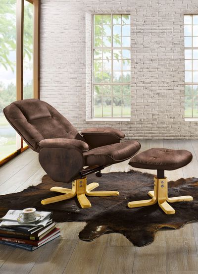 Relaxfauteuil met voetenbankje 