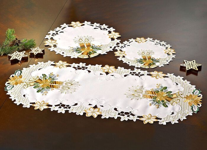 Tafel- en kamerdecoratie met kaarsen- en klok-motief CHAMPAGNE