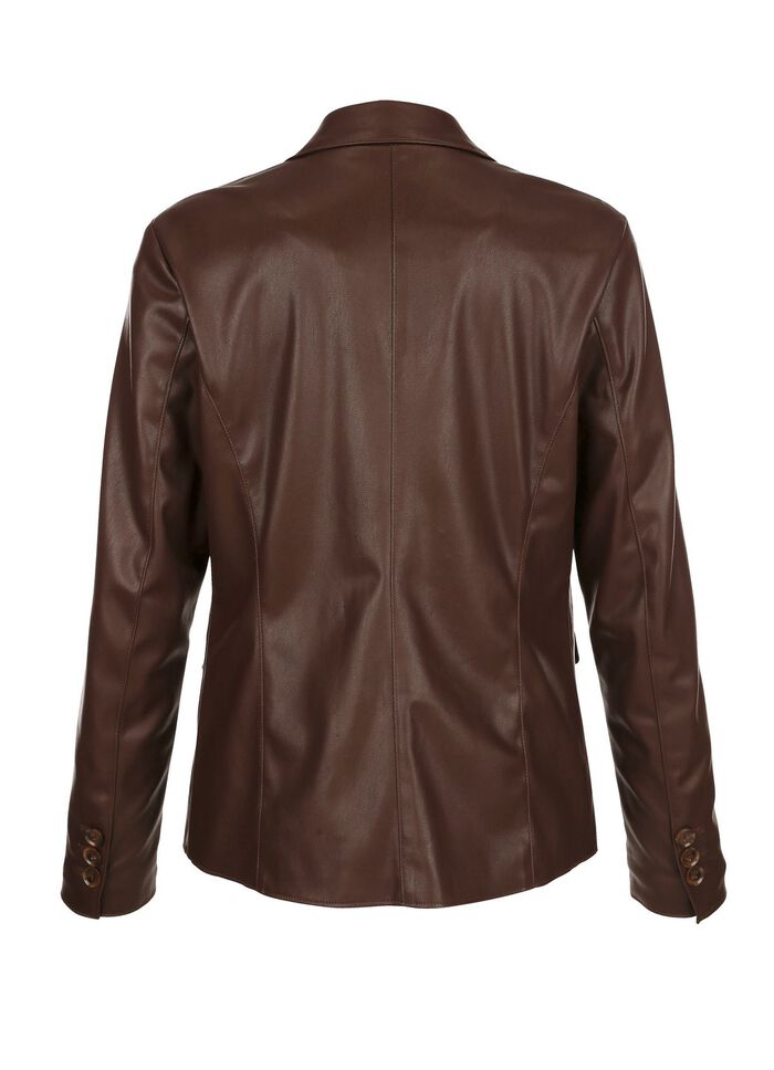 Blazer van imitatie nappaleer 