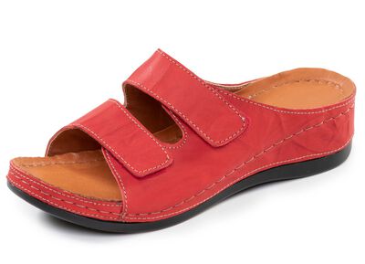 Comfortabele damesmuiltjes, breedte G, met klittenbandsluiting 