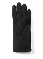 Handschoen met elegante, sprankelende glitterapplicaties ZWART