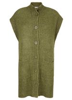 Gebreid vest gemaakt van boucl&eacute; gem&ecirc;leerd garen 