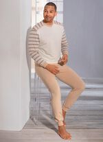 G&ouml;tting pyjama met korte V-hals en manchetten 